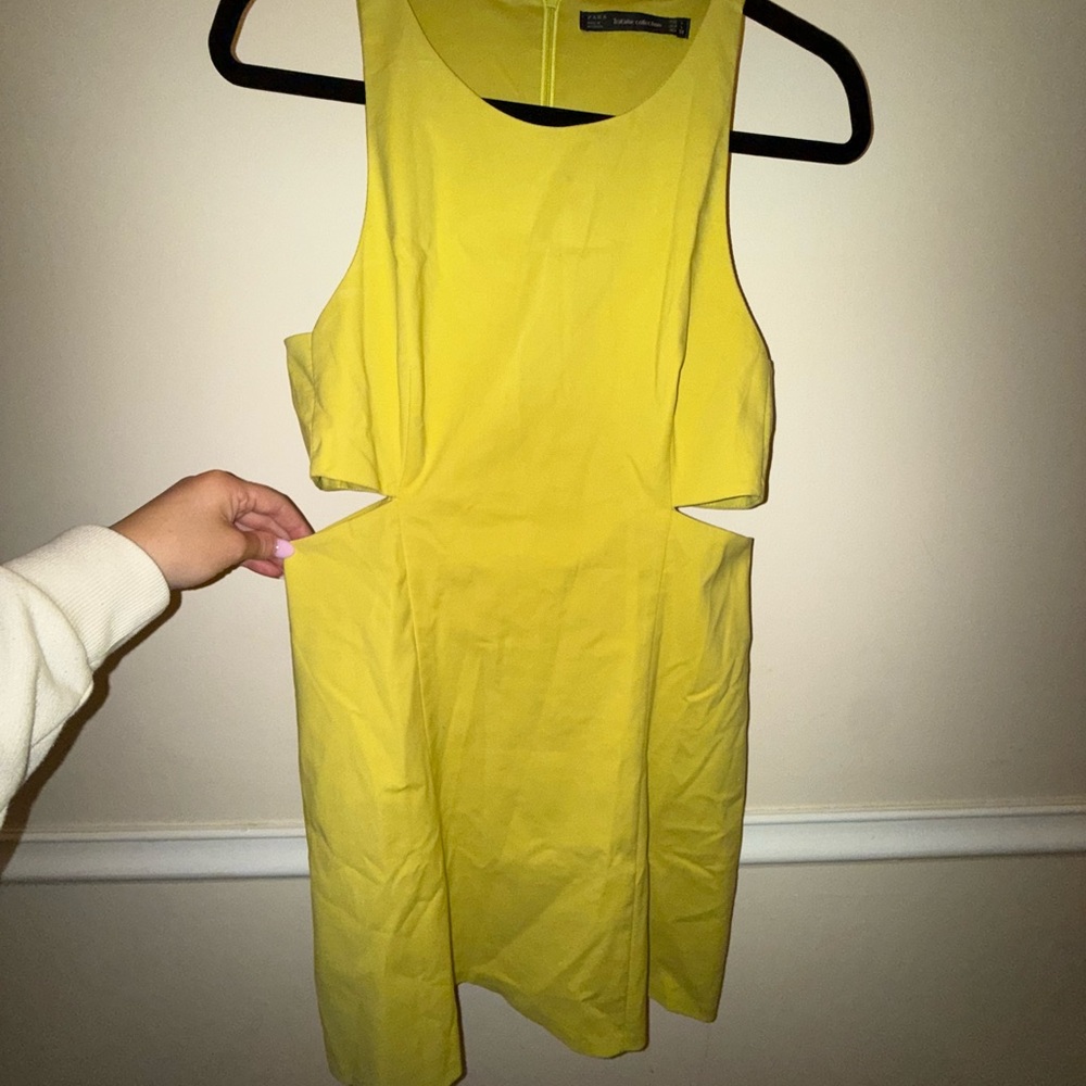 Zara Vibrant Yellow Backless Dress